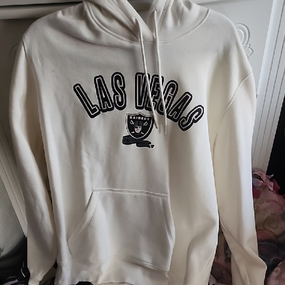 New Era Cream Hoodie with NFL Logo